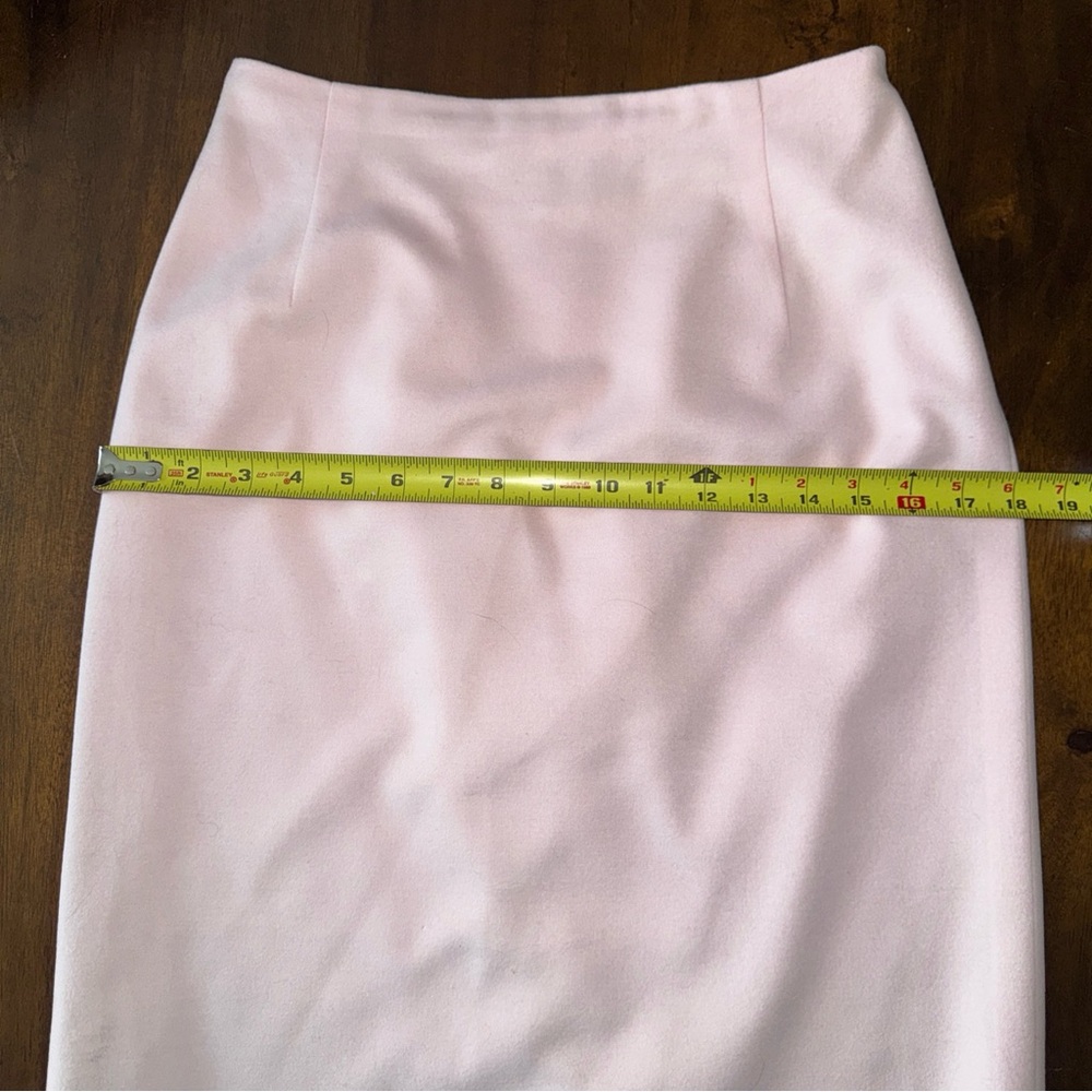 Jaegar Wool Silk Blend Pink 2 pc Skirt Suit Womens 10 Vintage British Luxury - Picture 14 of 16